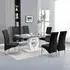 Halo Melange Dining Set with 6 Vesta Chairs - Black, MDF