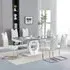Halo Melange Dining Table with 6 Petra Chairs - White