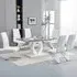 Halo Melange Rectangular Dining Set with 6 Chairs - White