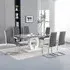 Halo Melange Rectangular Dining Set with 6 Symphony Chairs - Grey