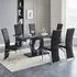 Halo Milano Effect Dining Table with 6 Ravenna Chairs - Black