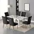 Halo Milo Dining Table with 6 Imperial Chairs - White, MDF