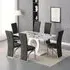 Halo Milo Dining Table with 6 Ravenna Chairs - White, MDF