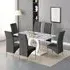 Halo Milo Dining Table with 6 Vesta Chairs - White, MDF