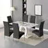 Halo Milo Dining Table with 6 Vesta Chairs - White, MDF