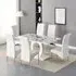 Halo Milo Dining Table with 6 Vesta Chairs - White, MDF