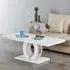 Halo Rectangular Coffee Table - White, Marble Effect