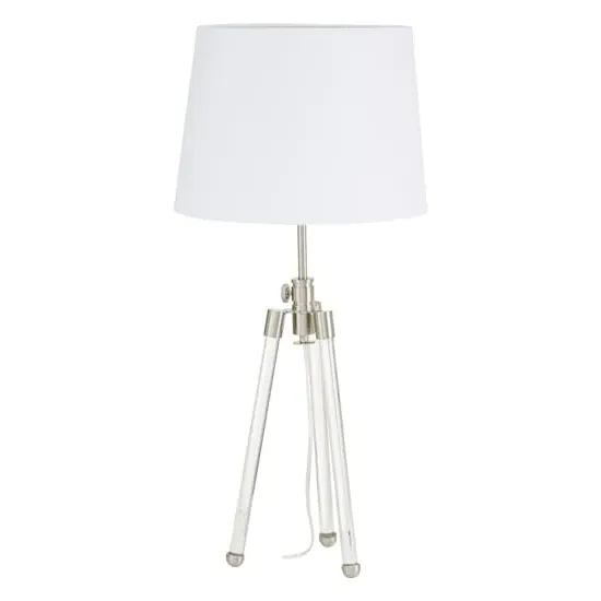 Haloca Tripod Table Lamp - White, Crystal