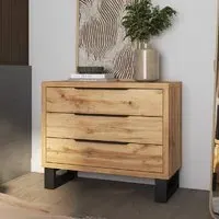 Hamburg 3-Drawer Chest - Wotan Oak