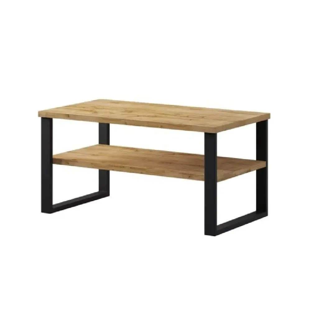 Hamburg Coffee Table with Under Shelf - Wotan Oak