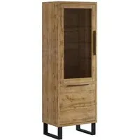 Hamburg Display Cabinet with 2 Doors - Wotan Oak