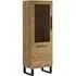 Hamburg Display Cabinet with 2 Doors - Wotan Oak