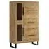 Hamburg Display Cabinet with 3 Doors - Wotan Oak