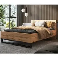 Hamburg Double Bed Frame - Wotan Oak