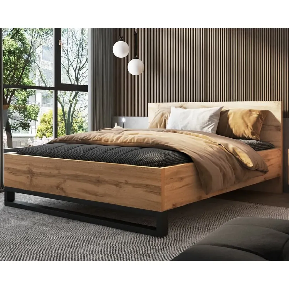 Hamburg King Size Bed Frame - Wotan Oak