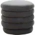 Hamburg Round Velvet Footstool - Graphite