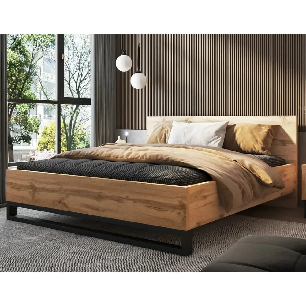 Hamburg Super King Size Bed Frame - Wotan Oak