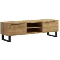 Hamburg TV Stand with 2 Flip Doors - Wotan Oak