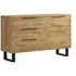 Hamburg Wooden Sideboard with 1 Door 3 Drawers - Wotan Oak