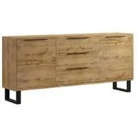 Hamburg Wooden Sideboard with 2 Doors 3 Drawers - Wotan Oak
