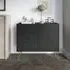 Hamden Wooden Sideboard with 1 Door 3 Drawers - Black