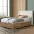 Hamel Double Ottoman Bed with Storage - Oak, Fabric