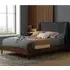 Hamel King Size Bed Frame - Grey, Fabric