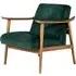 Hamilton Bedroom Chair - Green, Velvet