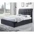 Hamilton Double Bed Frame - Dark Grey, Fabric