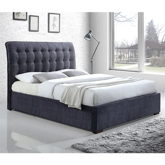Hamilton Double Bed Frame - Dark Grey, Fabric image