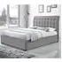 Hamilton Double Bed Frame - Light Grey, Fabric