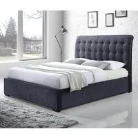 Hamilton King Size Bed Frame - Dark Grey, Fabric