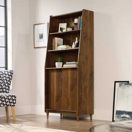 Hamlet Bookcase with Sliding Door - Walnut image