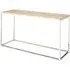 Hampro Console Table with Silver Frame - Natural, Oak Wood
