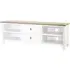 Hampro TV Stand with 2 Drawers - White, Oak