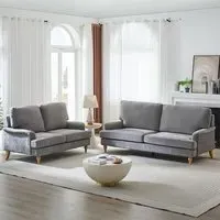 Hampshire 3+2 Seater Sofa Set - Grey, Fabric