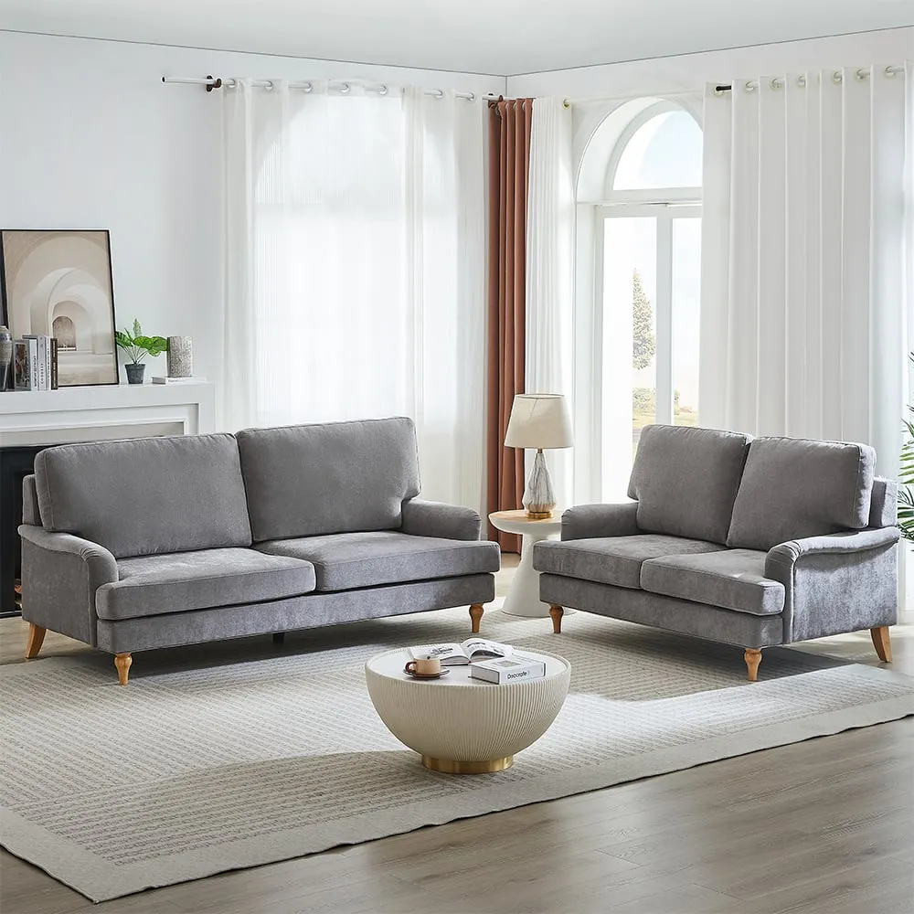 Hampshire 3+2 Seater Sofa Set - Grey, Fabric image
