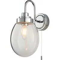 Hampton Wall Light - Clear, Chrome