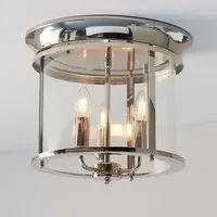Hampworth 3 Light Ceiling Light - Clear, Bright Nickel