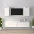 Hanayo Wall Entertainment Unit - White, Pinewood