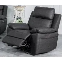 Hanford 1-Seater Electric Recliner Sofa - Grey, Fabric