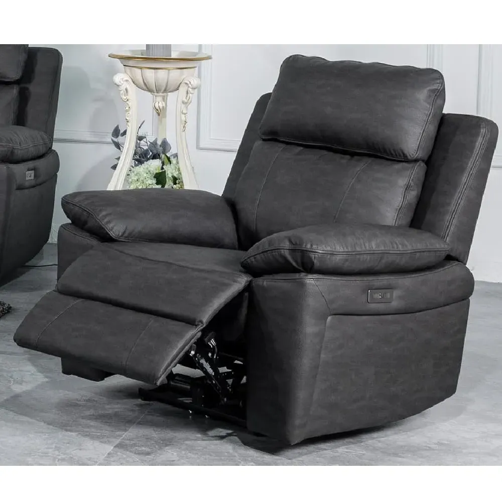 Hanford 1-Seater Electric Recliner Sofa - Grey, Fabric image