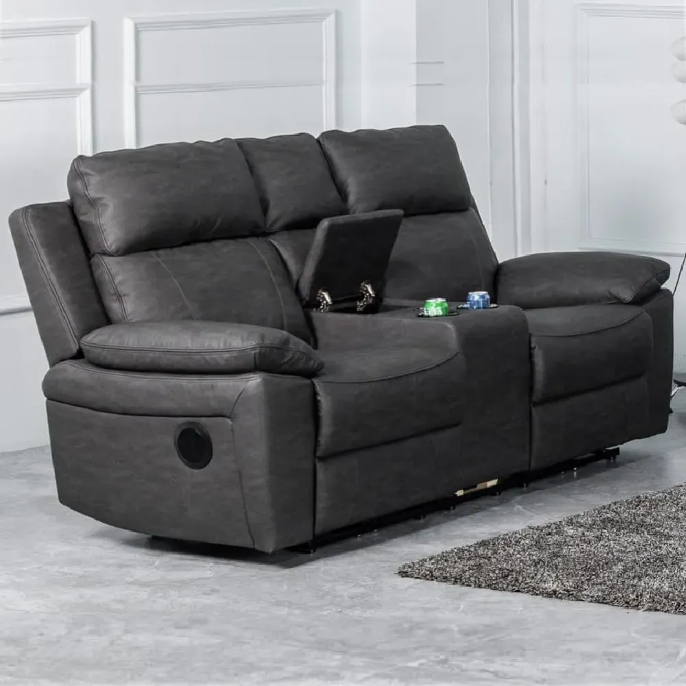 Hanford 2-Seater Electric Recliner Sofa - Grey, Fabric