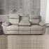 Hanford 3-Seater Electric Recliner Sofa - Silver, Fabric