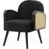 Hanford Velvet Armchair - Black