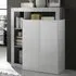 Hanmer Highboard with 2 Doors - White, Cement