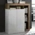 Hanmer Highboard with 2 Doors - White, High Gloss