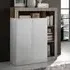 Hanmer Highboard with 2 Doors - White, High Gloss