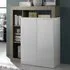 Hanmer Highboard with 2 Doors - White, High Gloss