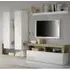 Hanmer Large Wall Entertainment Unit - White Gloss, Cadiz Oak